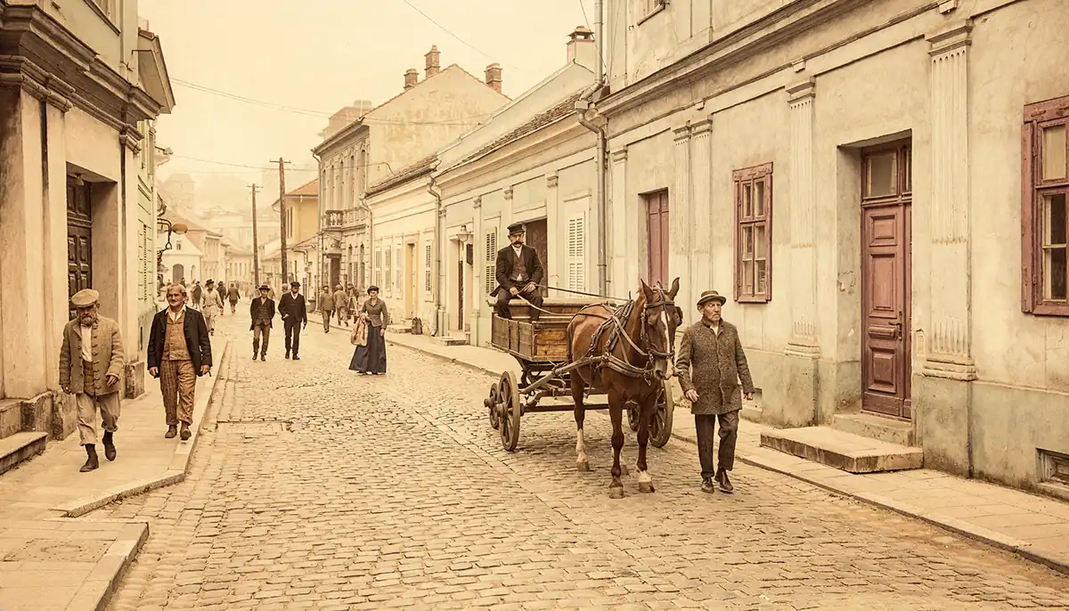 Gradska ulica u Srbiji krajem 19. veka