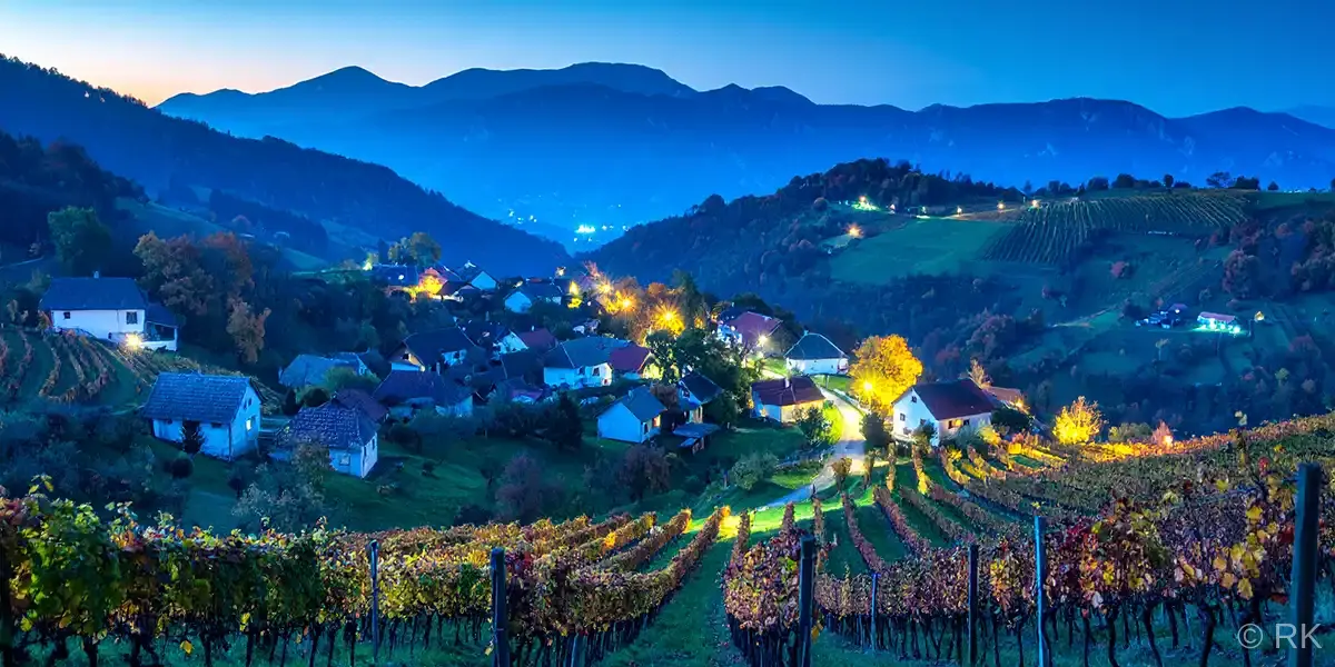 Panoramski pogled na vinograde Zupe Aleksandrovacke u Srbiji u jesenjim bojama bg1