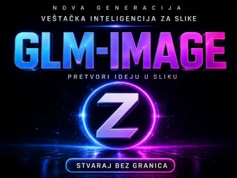 Neonski plakat alata GLM-Image sa natpisom Pretvori ideju u sliku