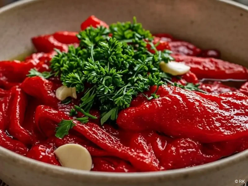 Cepkana pečena paprika sa belim lukom