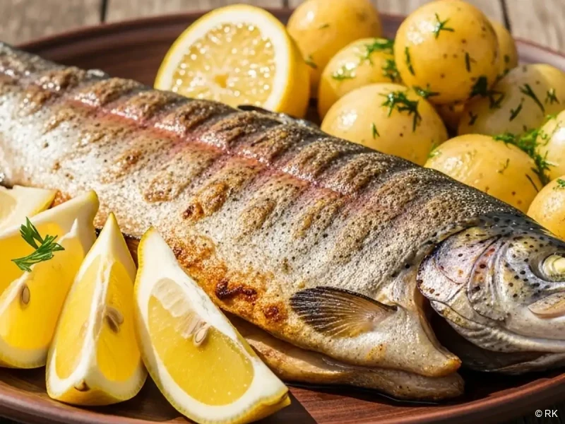 Pastrmka na roštilju sa limunom