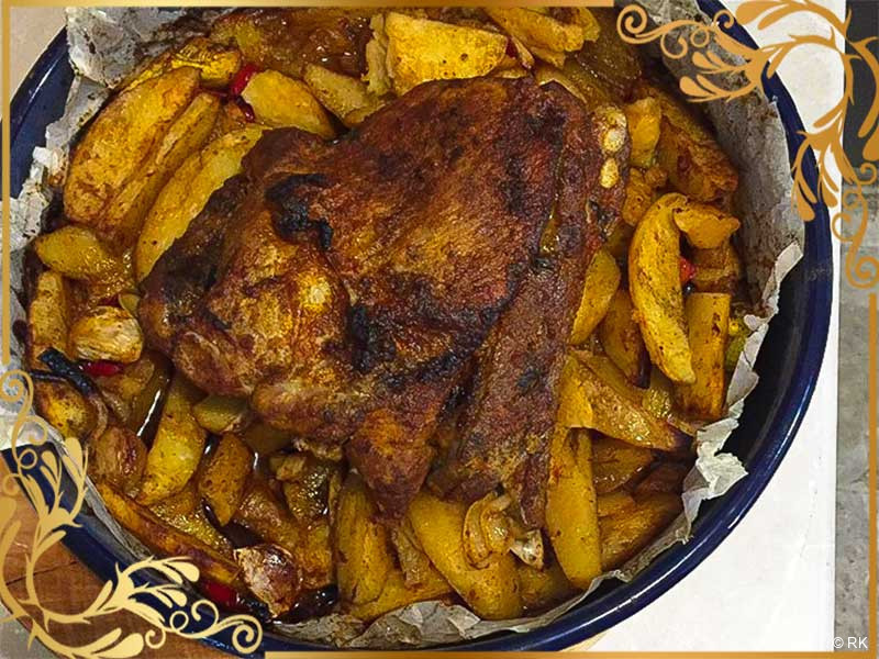 Pečena svinjska rebra sa krompirom