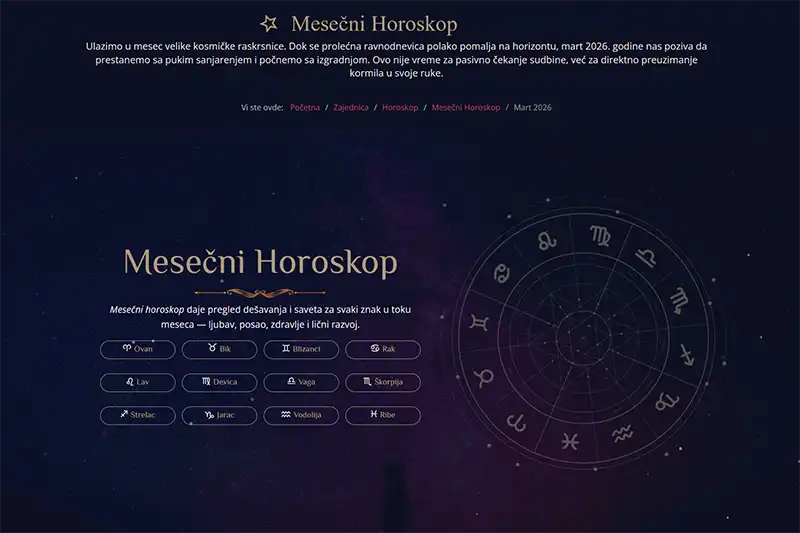 Mesečni horoskop za sve znakove zodijaka sa astrološkim prognozama za tekući mesec
